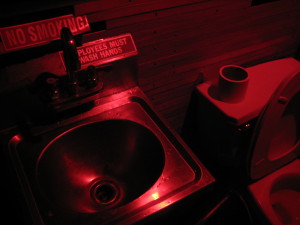 Nublu upstairs restroom