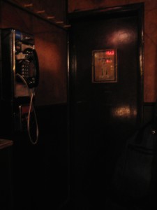 Caffe Vivaldi payphone by restrooms